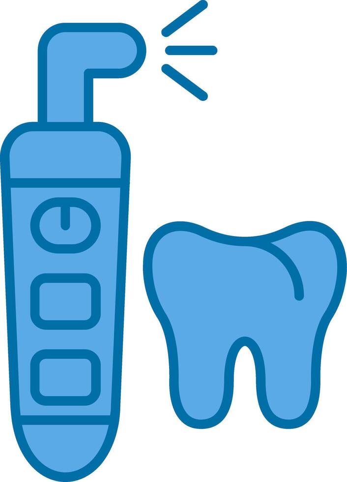 Dental Irrigator Filled Blue  Icon vector