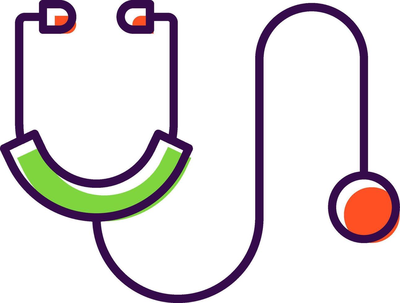 Stethoscope Filled  Icon vector