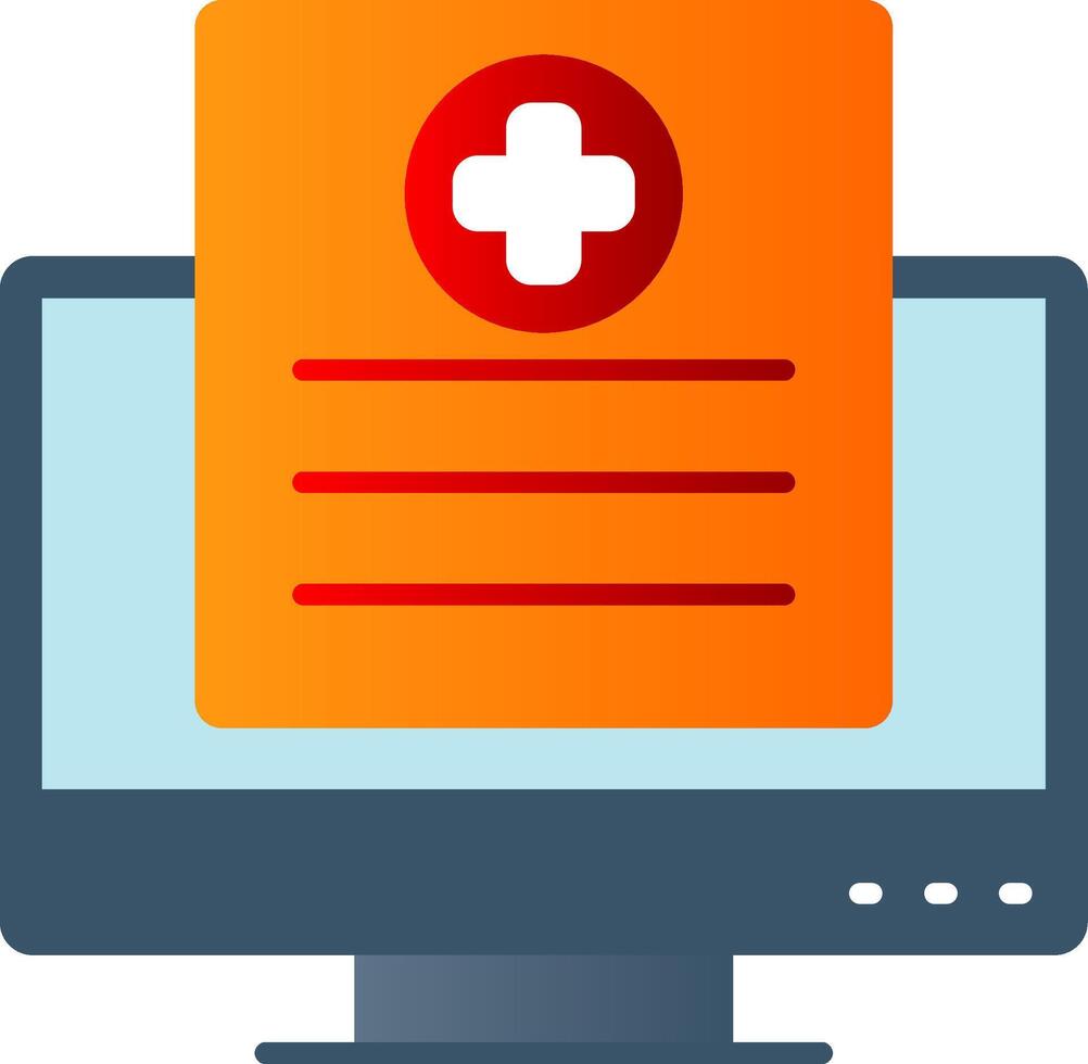 Computer Flat Gradient  Icon vector