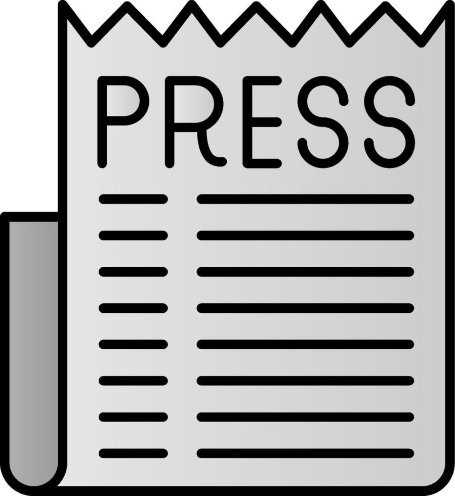 Press Release Line Filled Gradient  Icon vector