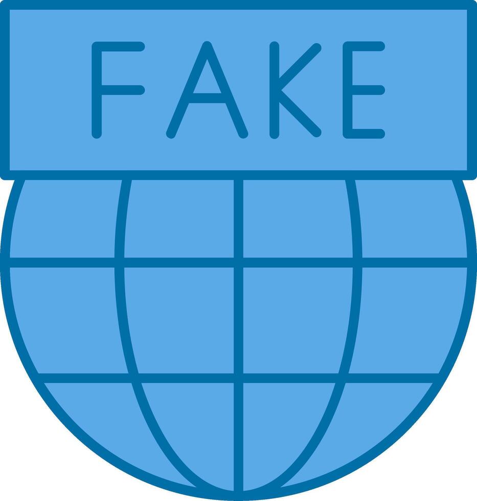 Fake News Filled Blue  Icon vector