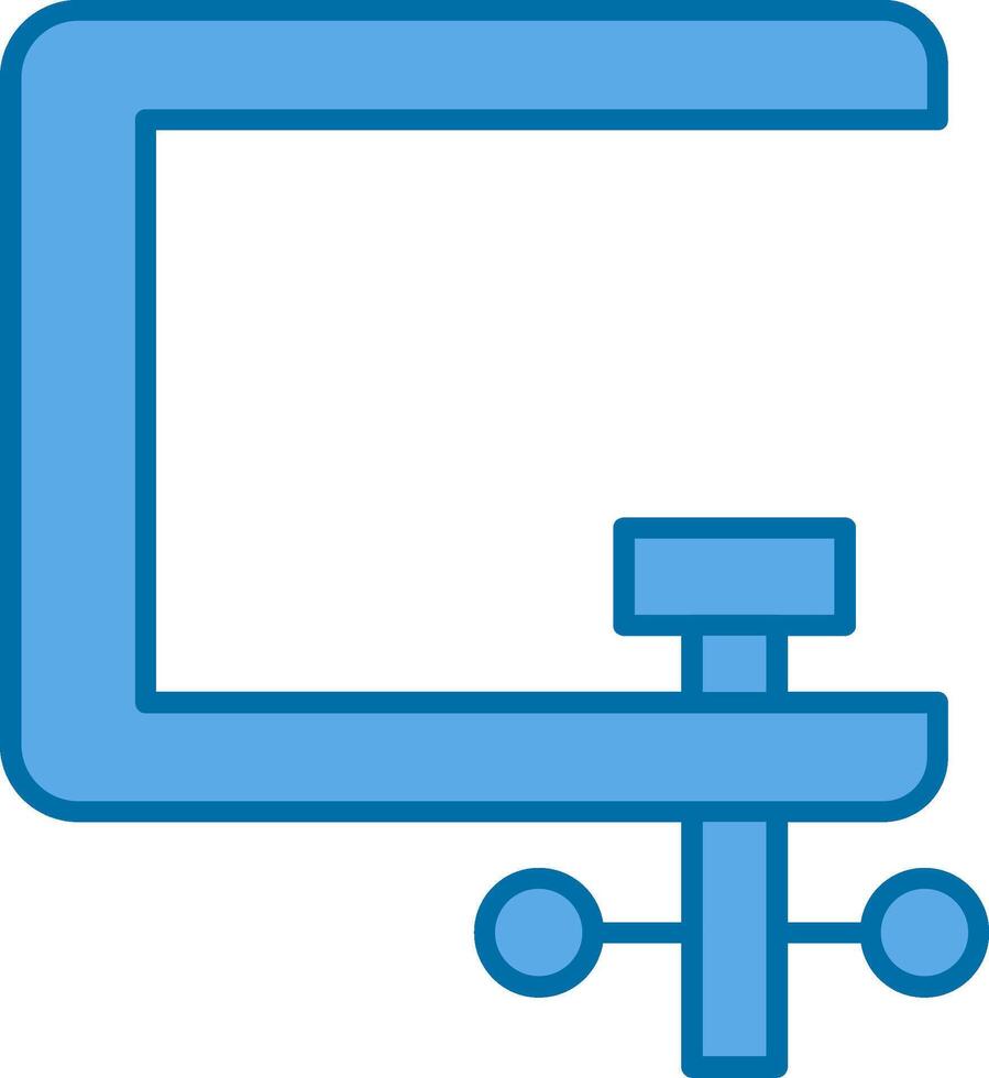 Clamp Filled Blue  Icon vector