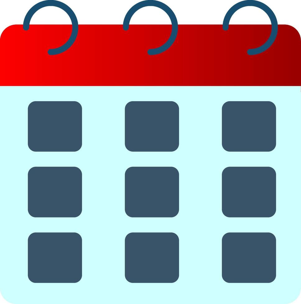 Calendar Flat Gradient  Icon vector