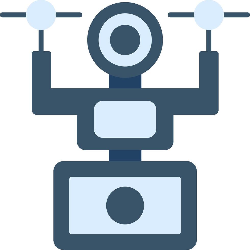 Camera Drone Flat Gradient  Icon vector