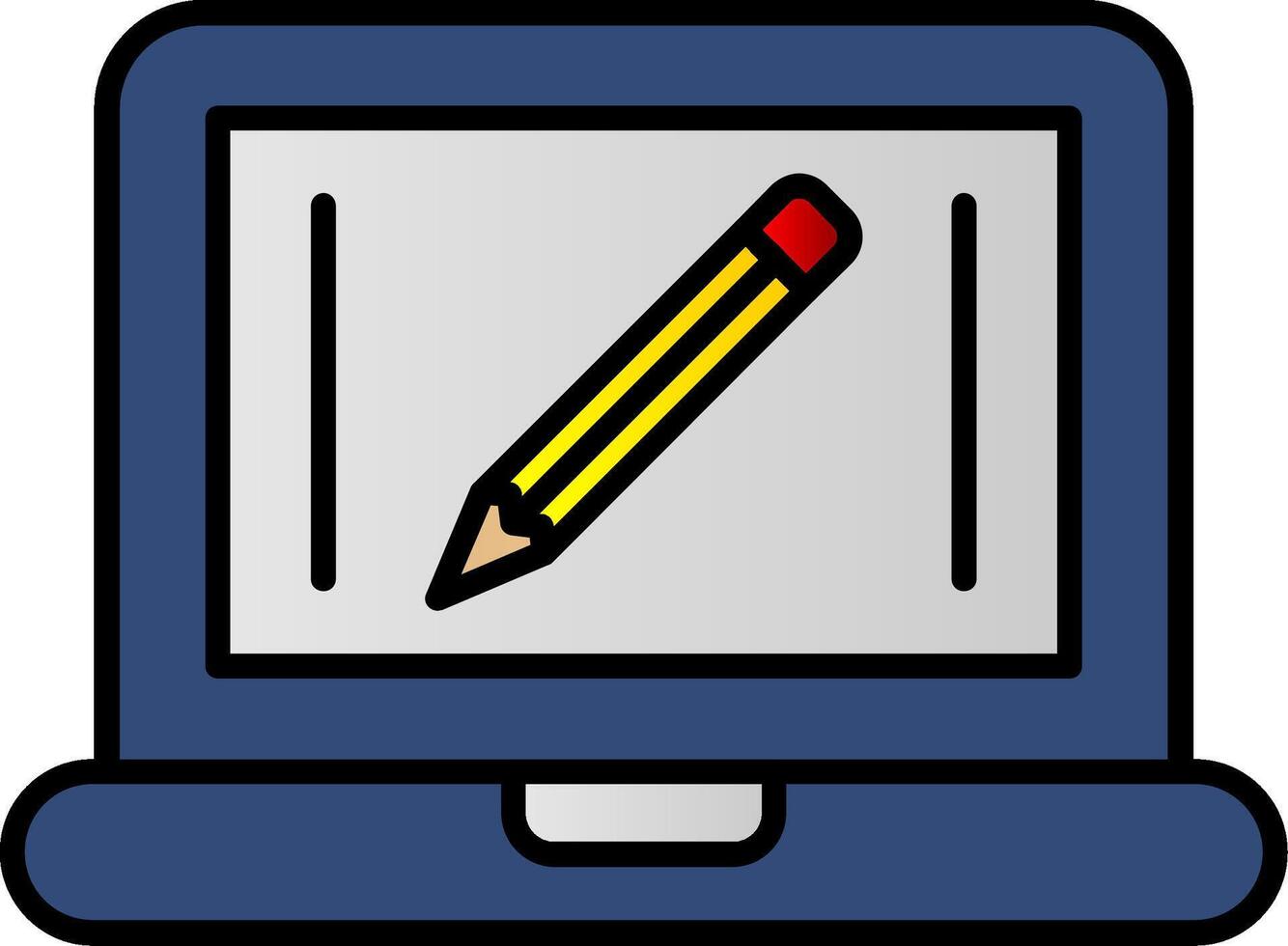 Edit Line Filled Gradient  Icon vector