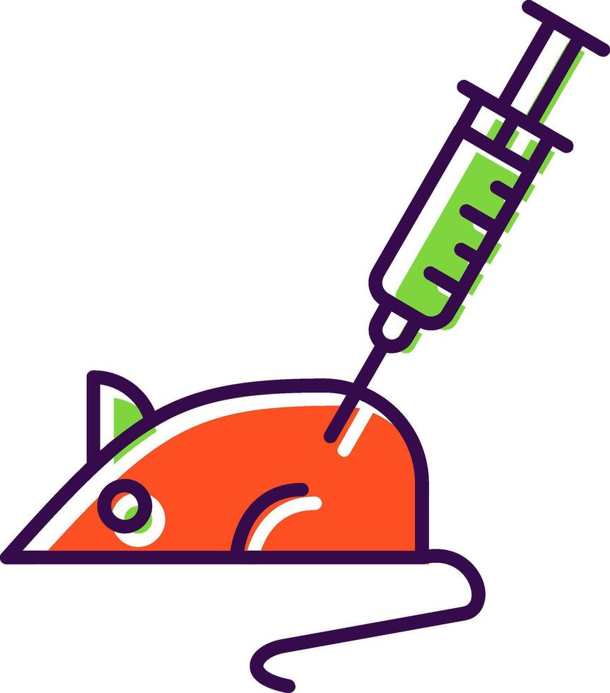 Animal Testing Filled  Icon vector