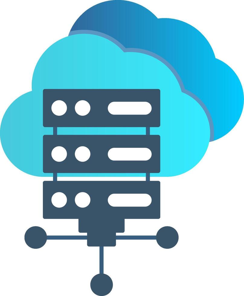 Cloud Computing Flat Gradient  Icon vector