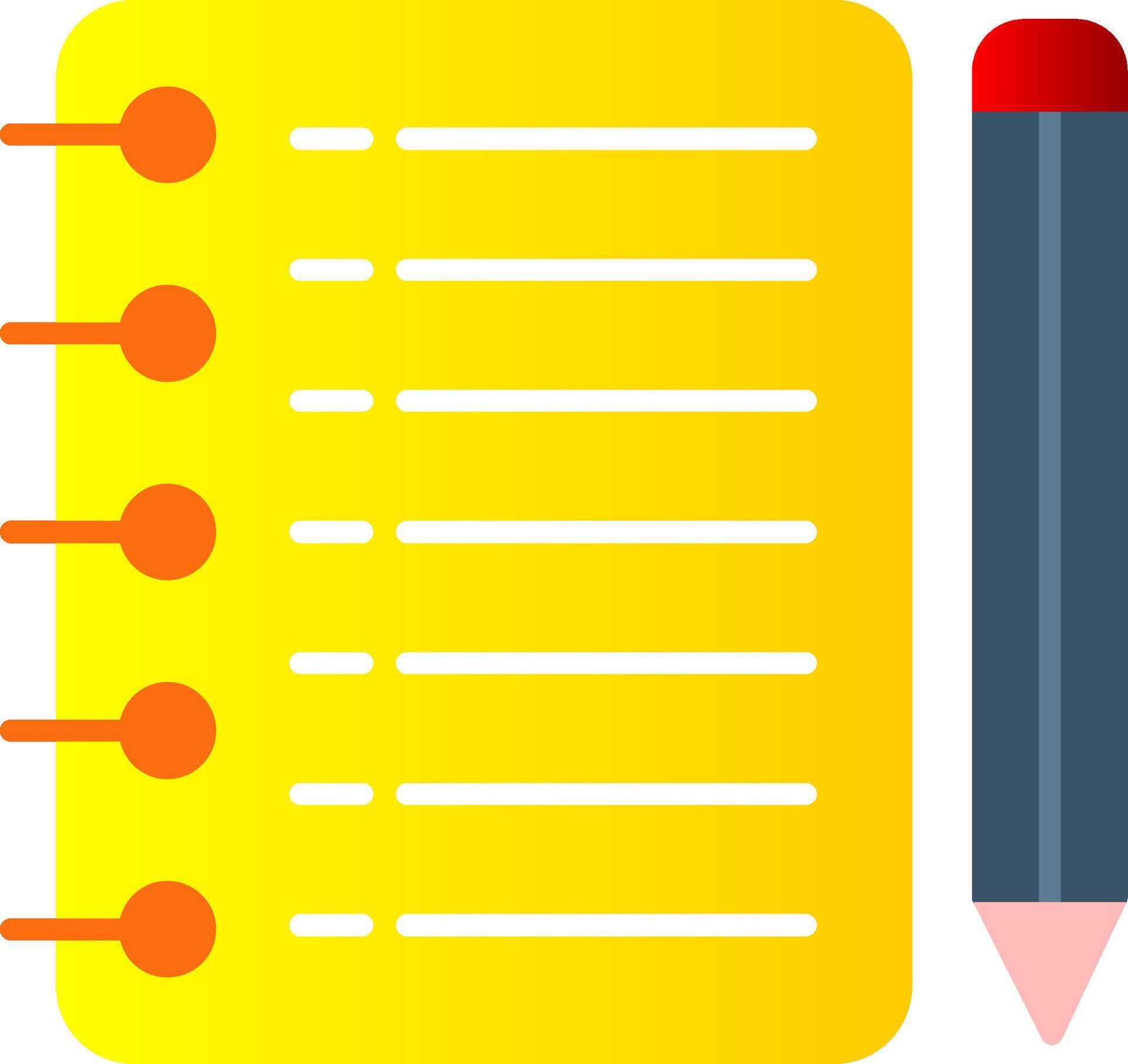 Notepad Flat Gradient Icon 42185924 Vector Art at Vecteezy