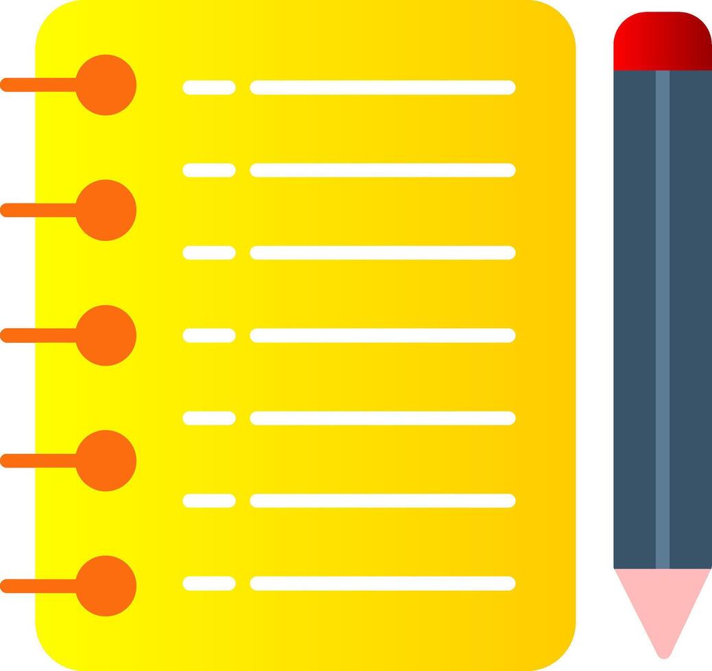 Notepad Flat Gradient  Icon vector