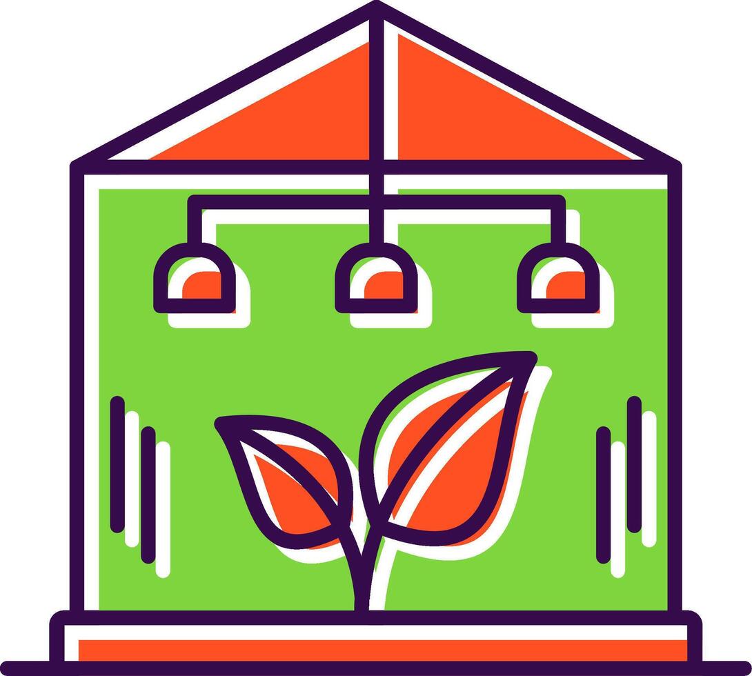 Greenhouse Filled  Icon vector