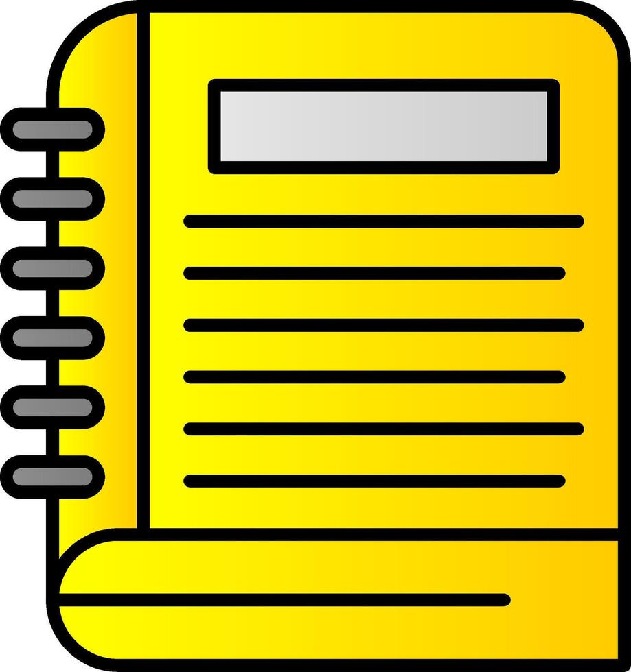 Notebook Line Filled Gradient  Icon vector