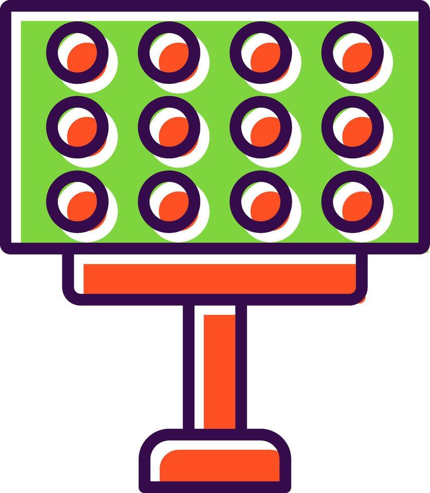 Stadium Lights Filled  Icon vector