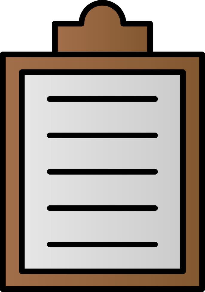 Clipboard Line Filled Gradient  Icon vector