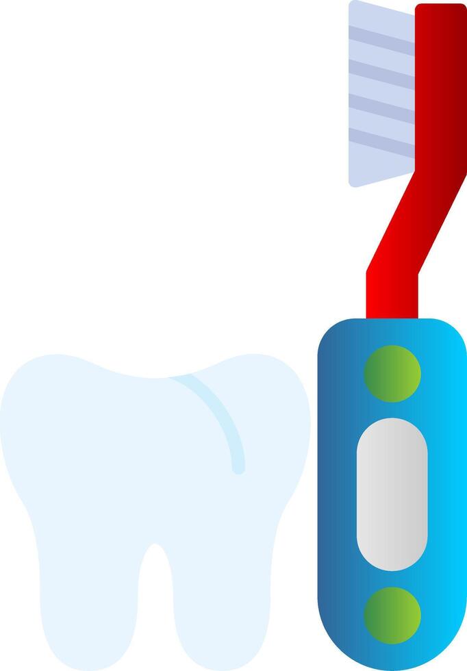 Electric Toothbrush Flat Gradient  Icon vector