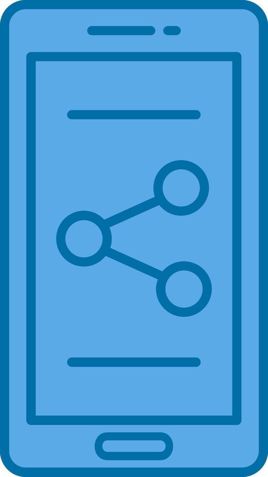 Share Filled Blue  Icon vector