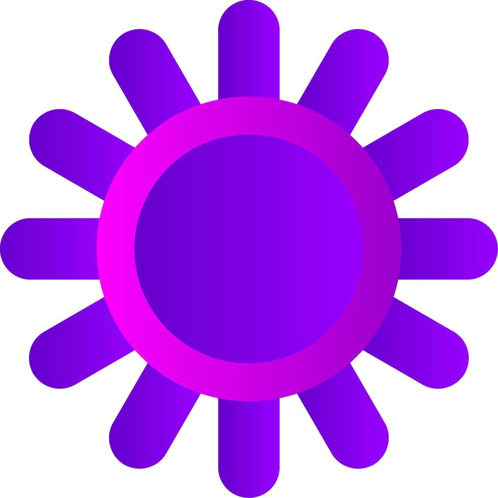 Sea Urchin Flat Gradient  Icon vector