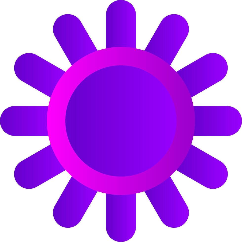 Sea Urchin Flat Gradient  Icon vector