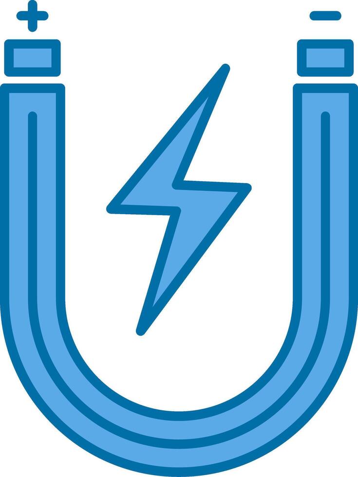 Magnet Filled Blue  Icon vector