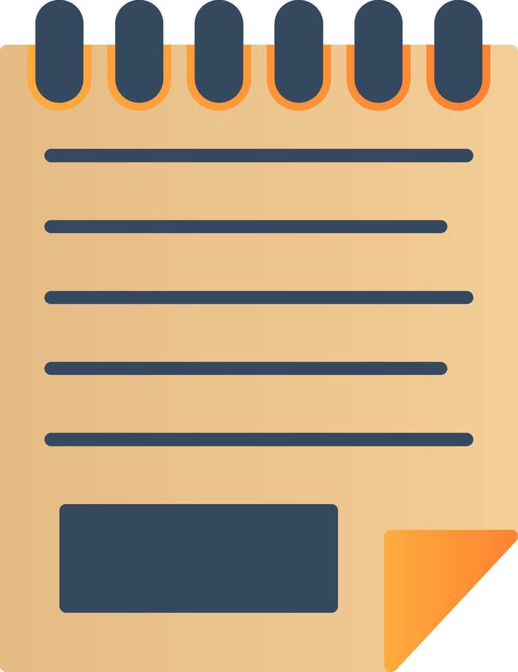 Note Flat Gradient  Icon vector