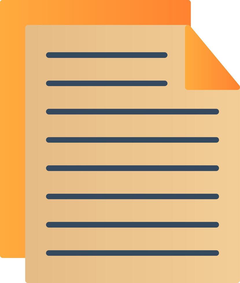 Notes Flat Gradient  Icon vector
