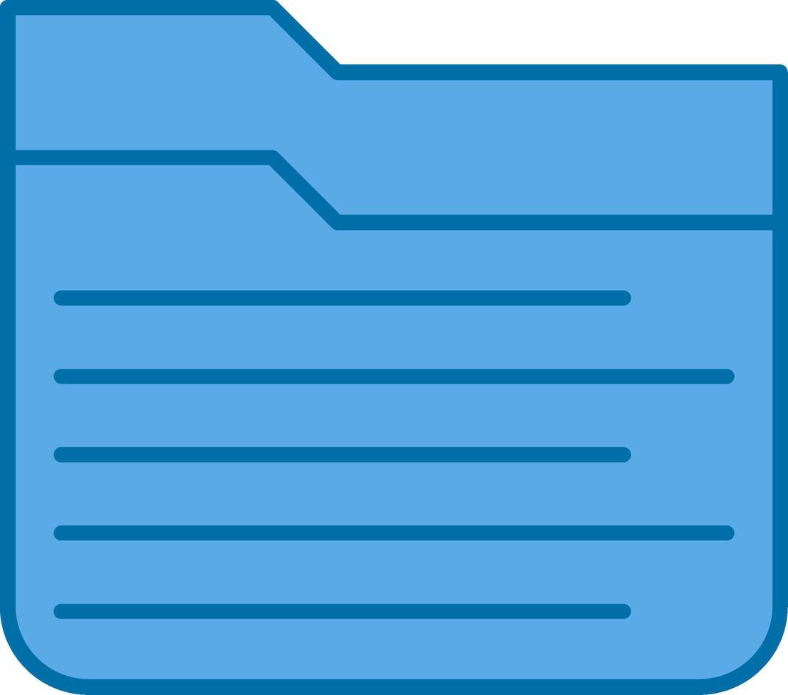 Folder Filled Blue  Icon vector