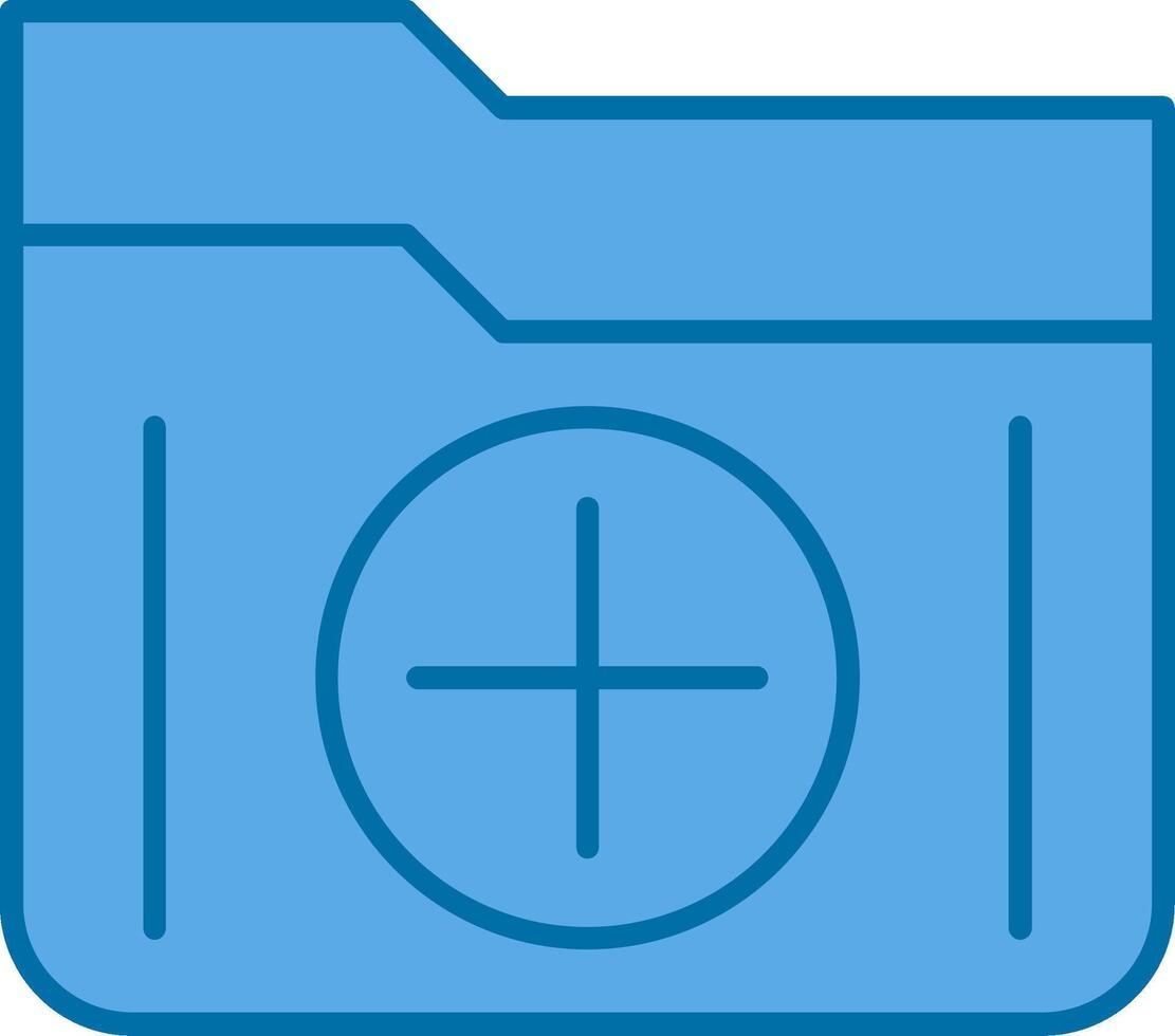 Add Filled Blue  Icon vector