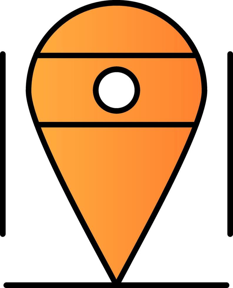Location Line Filled Gradient  Icon vector