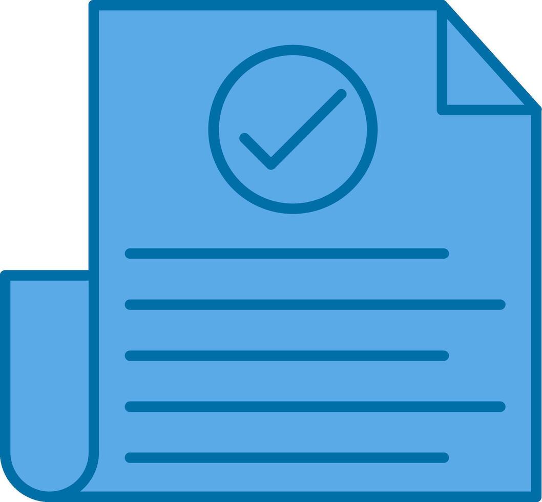 Check Filled Blue  Icon vector