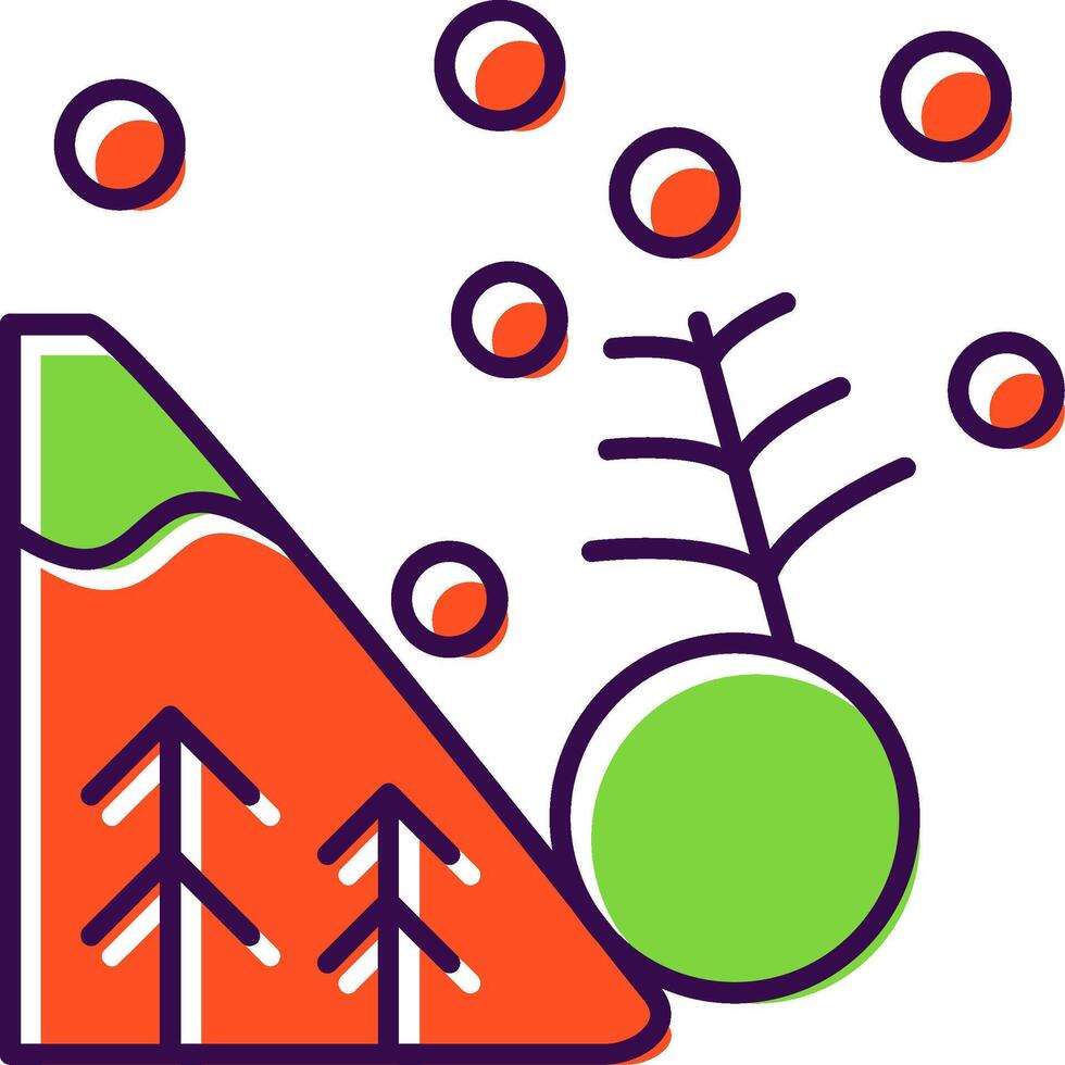 Avalanche Filled  Icon vector