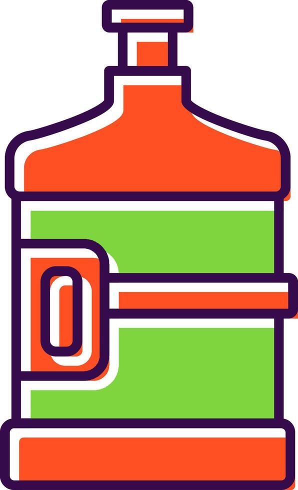 Water Flask Filled  Icon vector