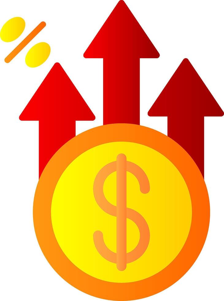 Profit Flat Gradient  Icon vector