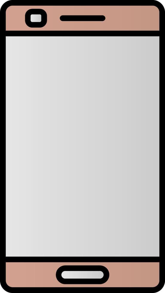 Mobile phone Line Filled Gradient  Icon vector