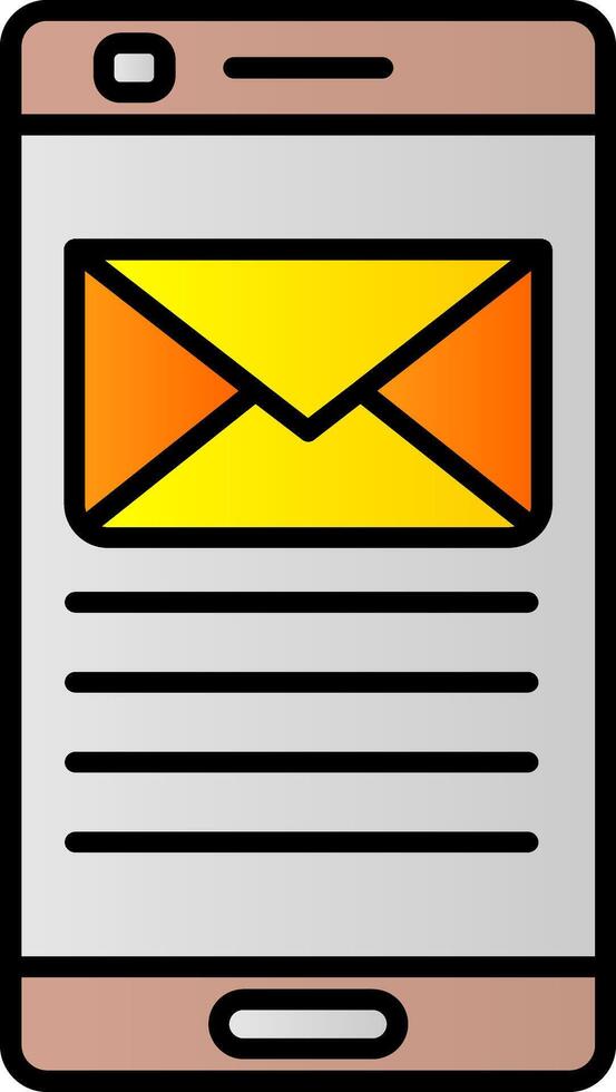 Email Line Filled Gradient  Icon vector
