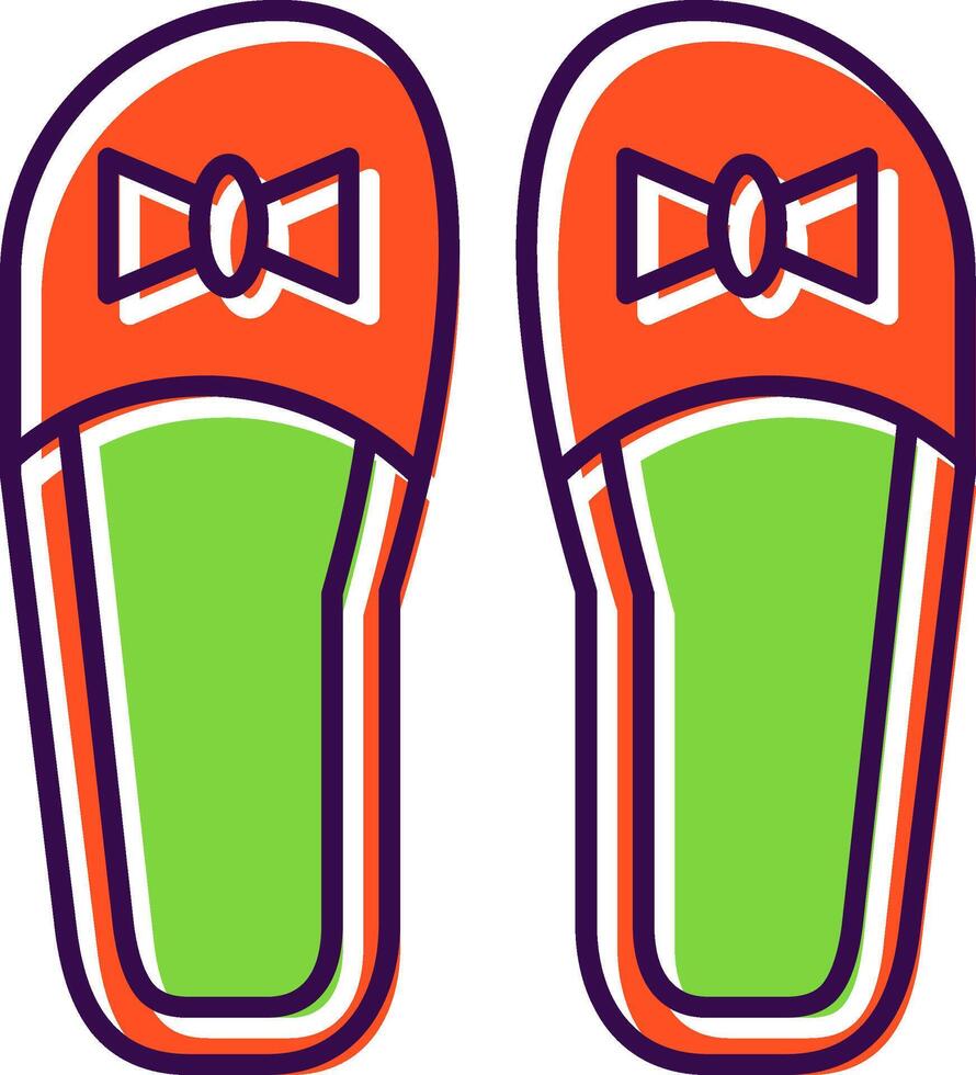 Slippers Filled  Icon vector