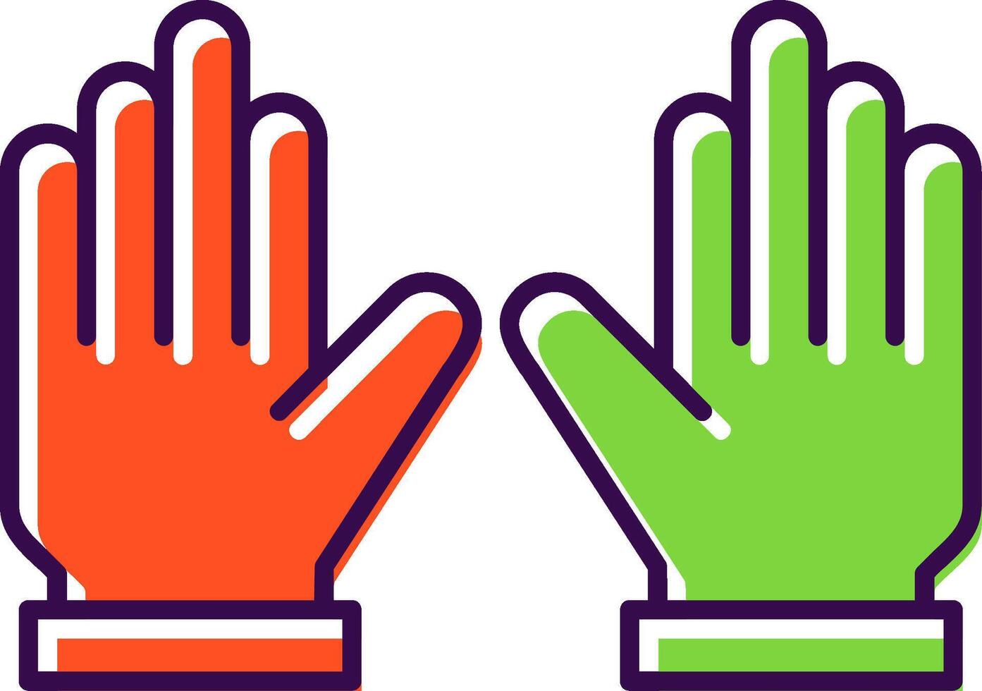 Gloves Filled  Icon vector