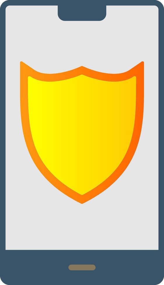 Shield Flat Gradient  Icon vector