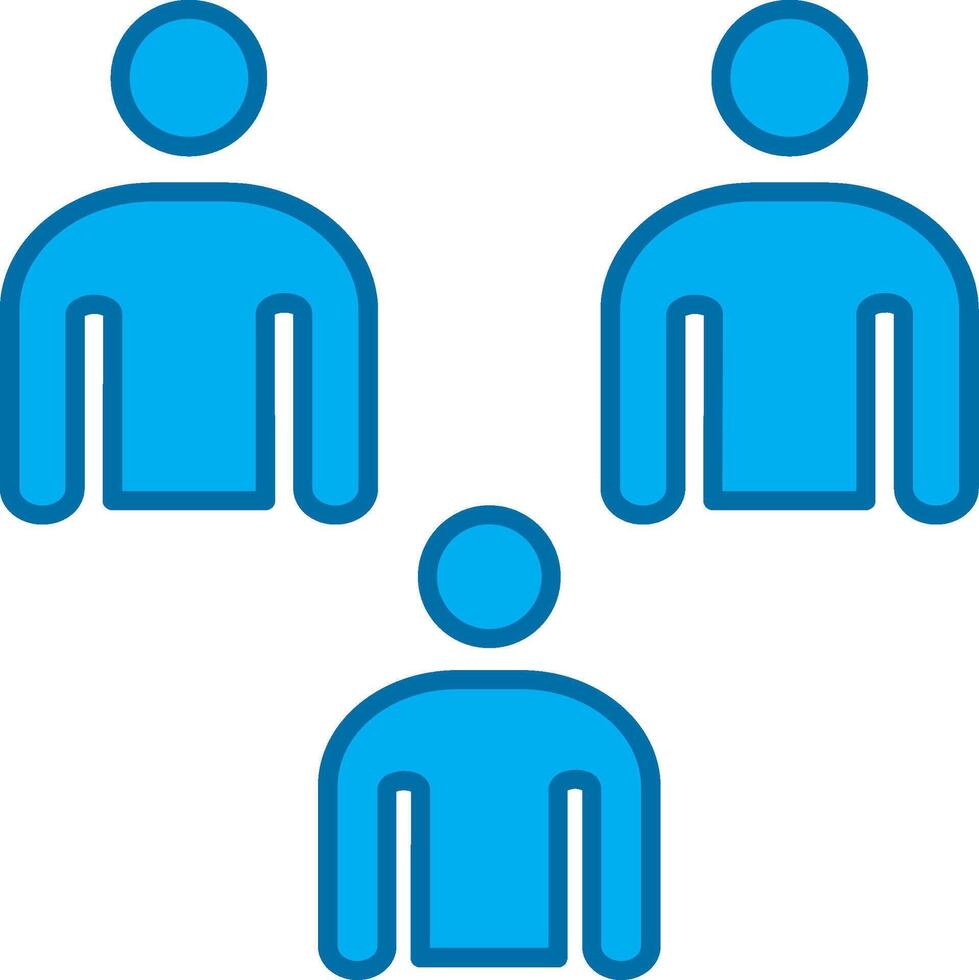 Collaboration Filled Blue  Icon vector