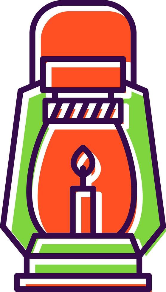 gas lámpara lleno icono vector