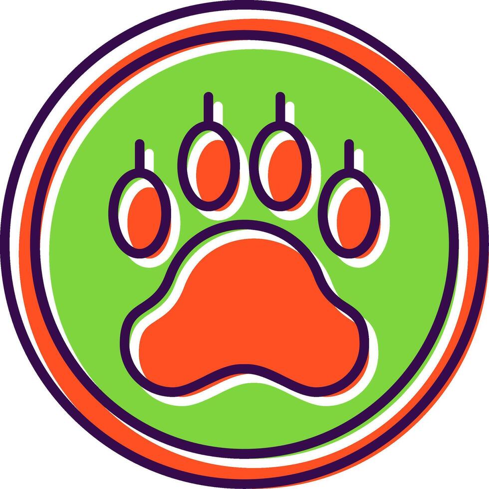 Pawprint Filled  Icon vector