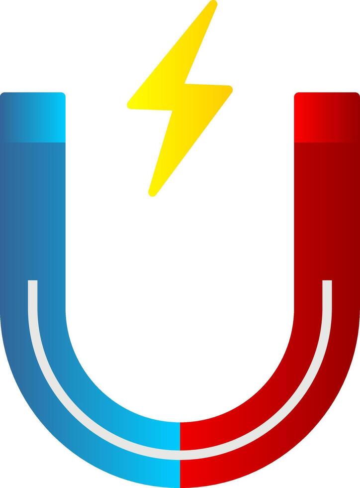 Magnet Flat Gradient  Icon vector