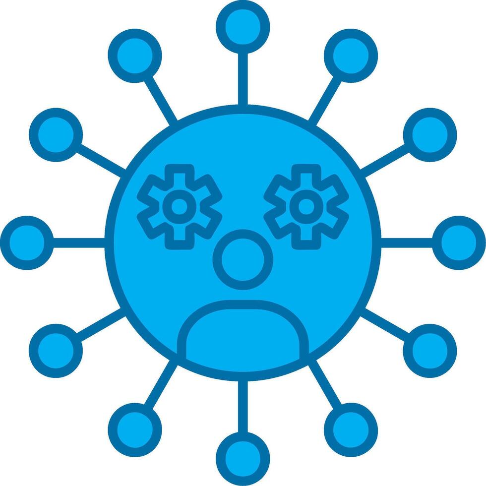 Social Network Filled Blue  Icon vector
