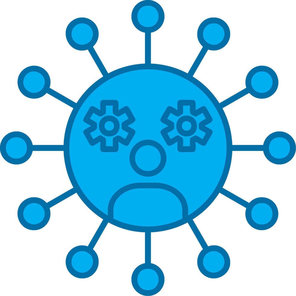 Social Network Filled Blue  Icon vector