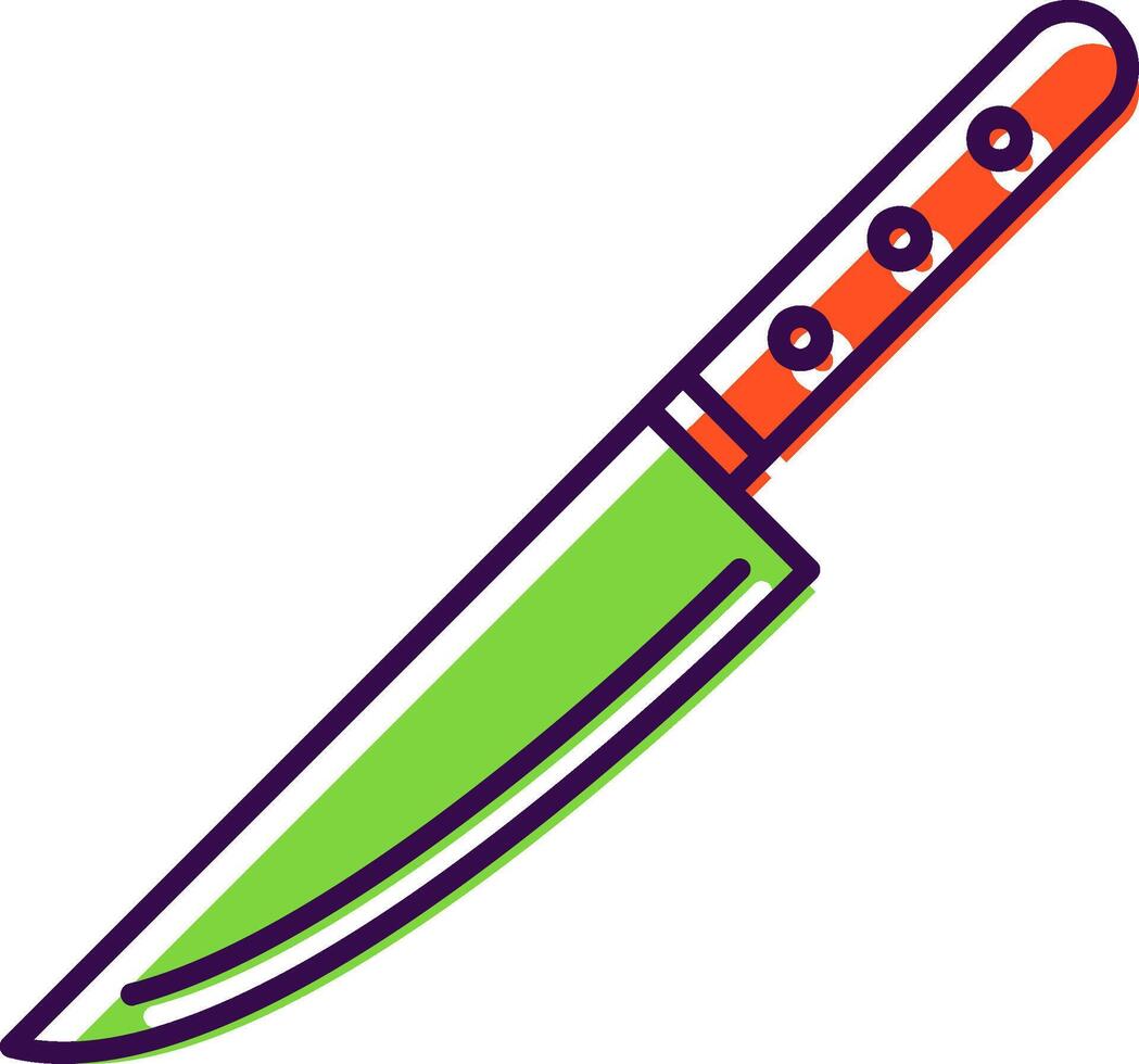 Knife Filled  Icon vector