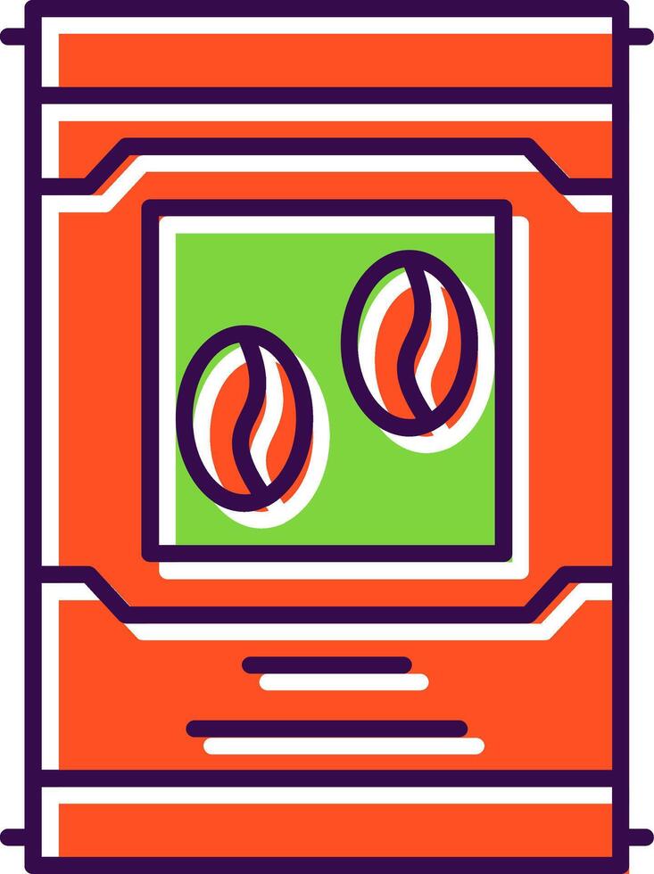 Beans Filled  Icon vector