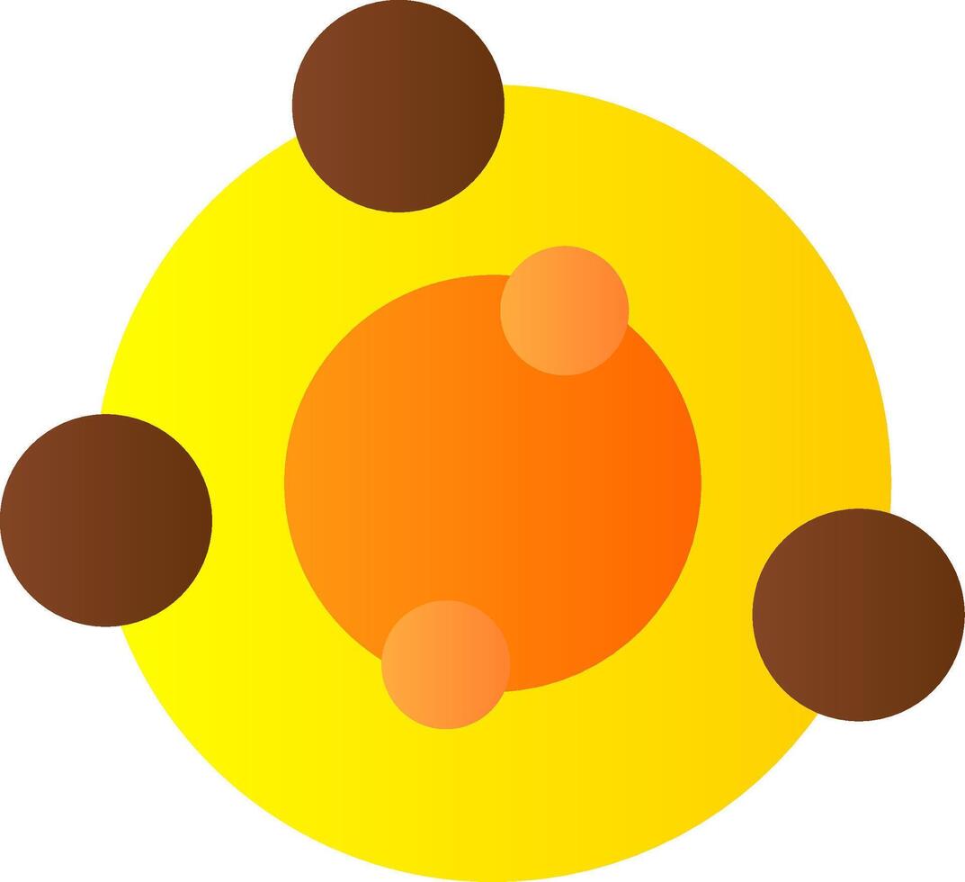 Solar System Flat Gradient  Icon vector