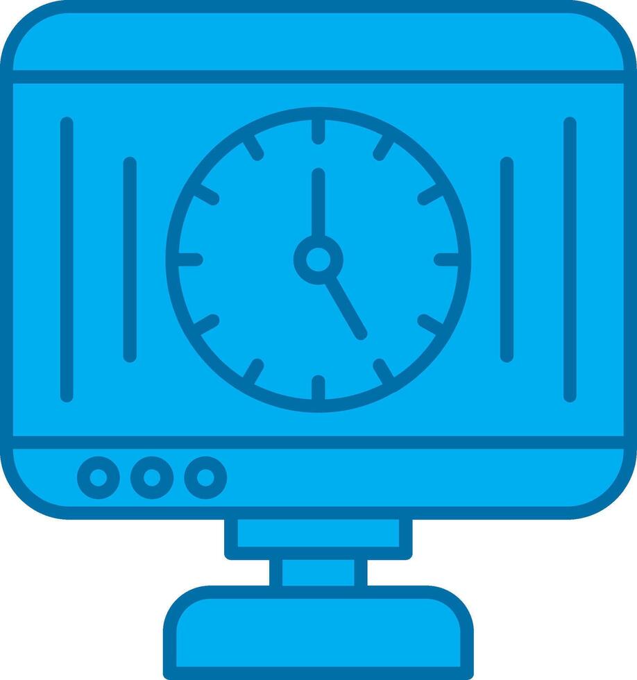 Time Management Filled Blue  Icon vector