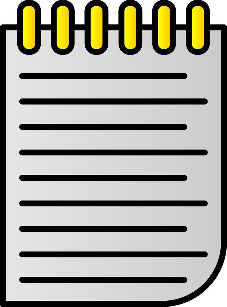 Note Line Filled Gradient  Icon vector