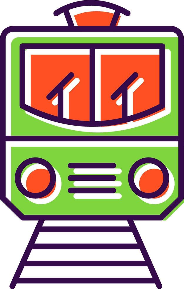 Train Filled  Icon vector