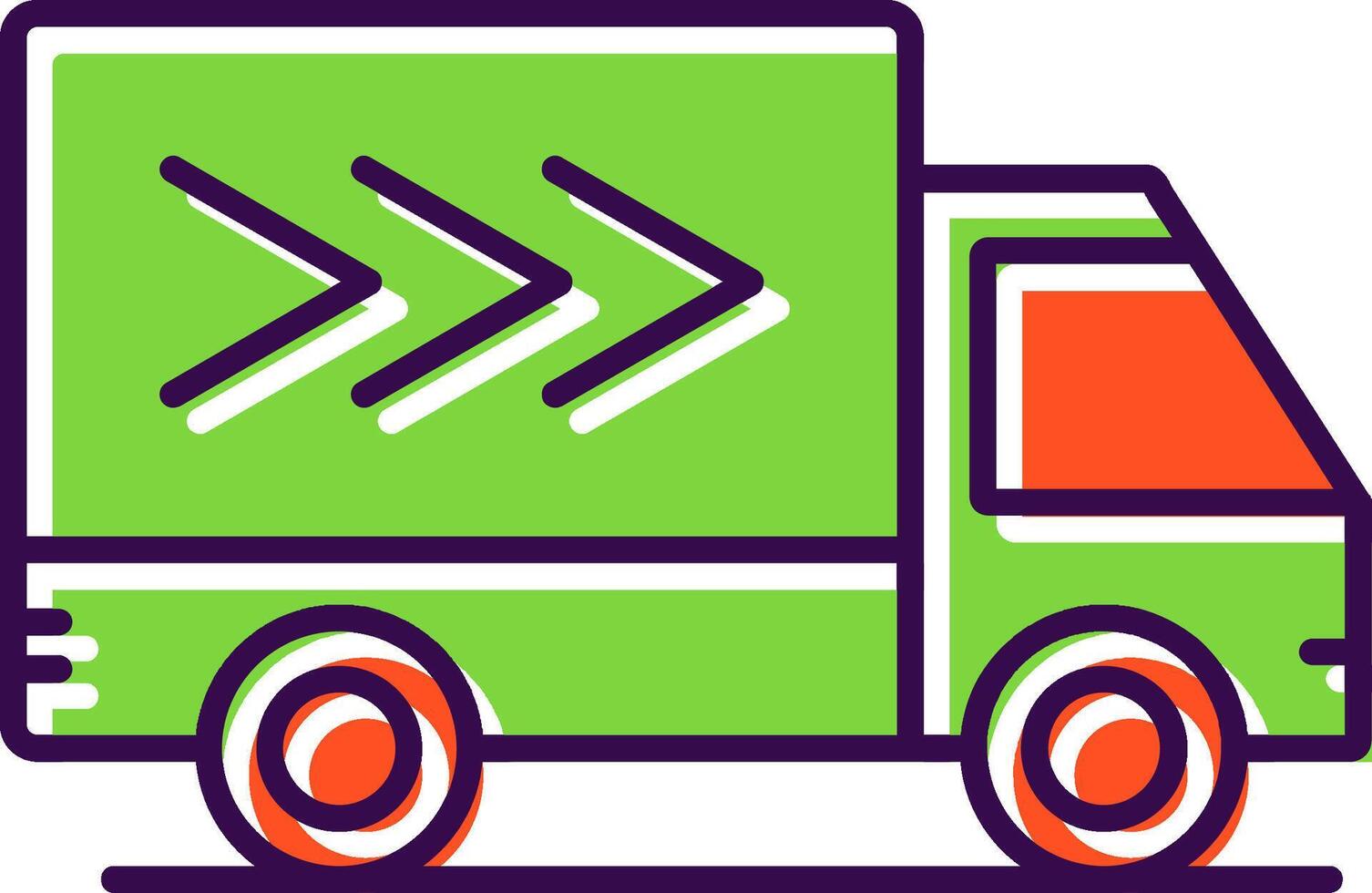 Delivery Truck Filled  Icon vector