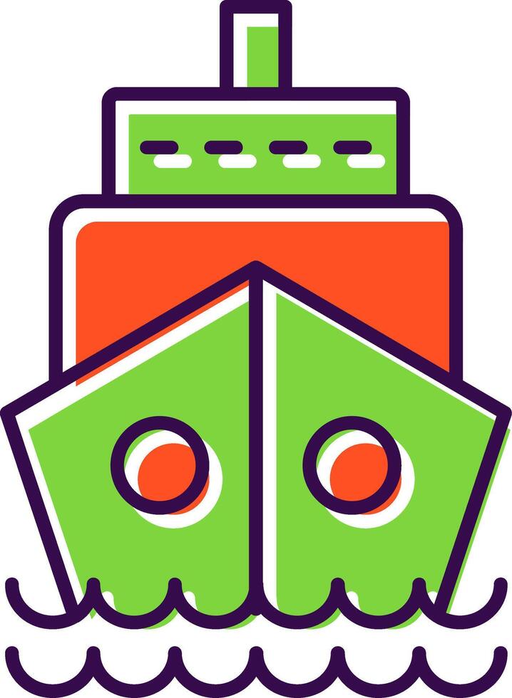Ship Filled  Icon vector